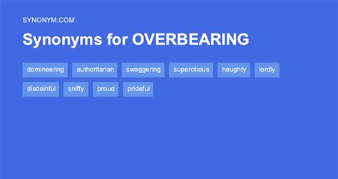 overbearing antonym|overbearing definition synonym.